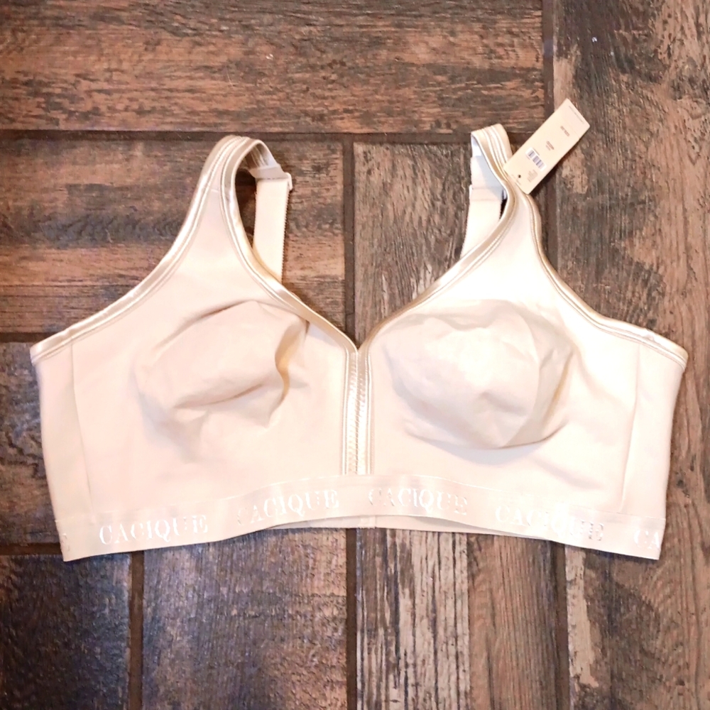 Cacique Cotton No-Wire 46DD Bra NWT